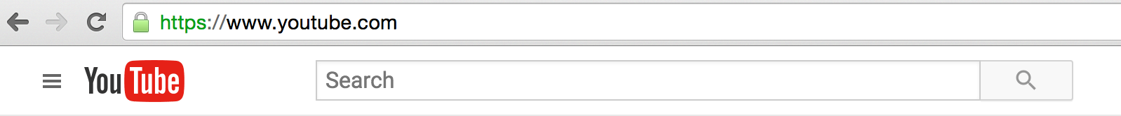 Screenshot of the YouTube Search Bar
