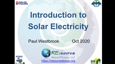 Thumbnail of Introduction to Solar Electricity video