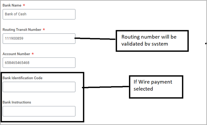 Banking information page continued.