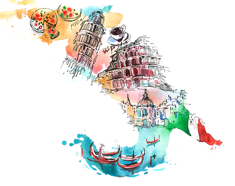 Italy graphic