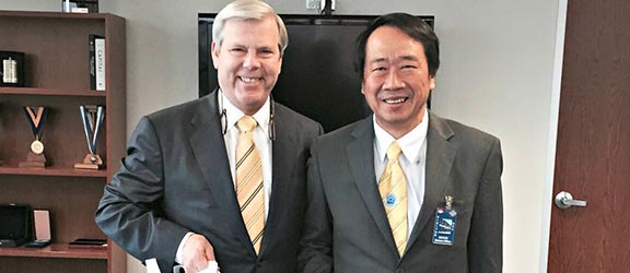 Dr. Joe May and VAAC President Dr. Pham Tiet Khanh