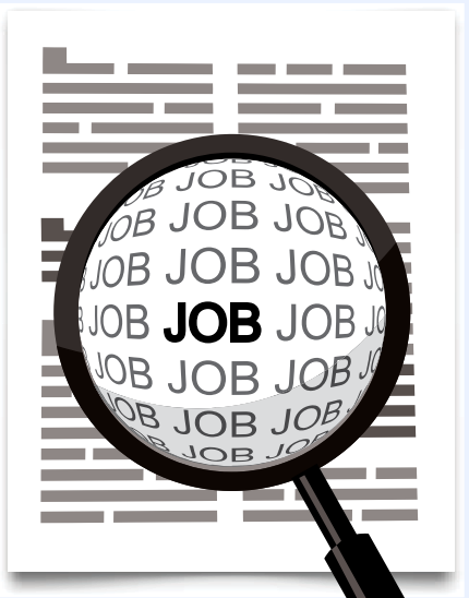 Job search with a magnifying glass