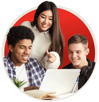 Group of high school students applying for dual credit