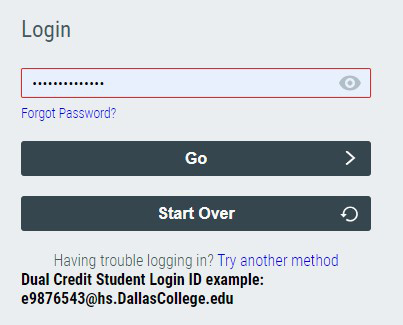screenshot of email authentication code menu