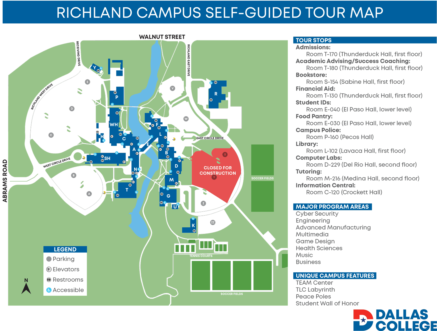 Map of Richland Campus