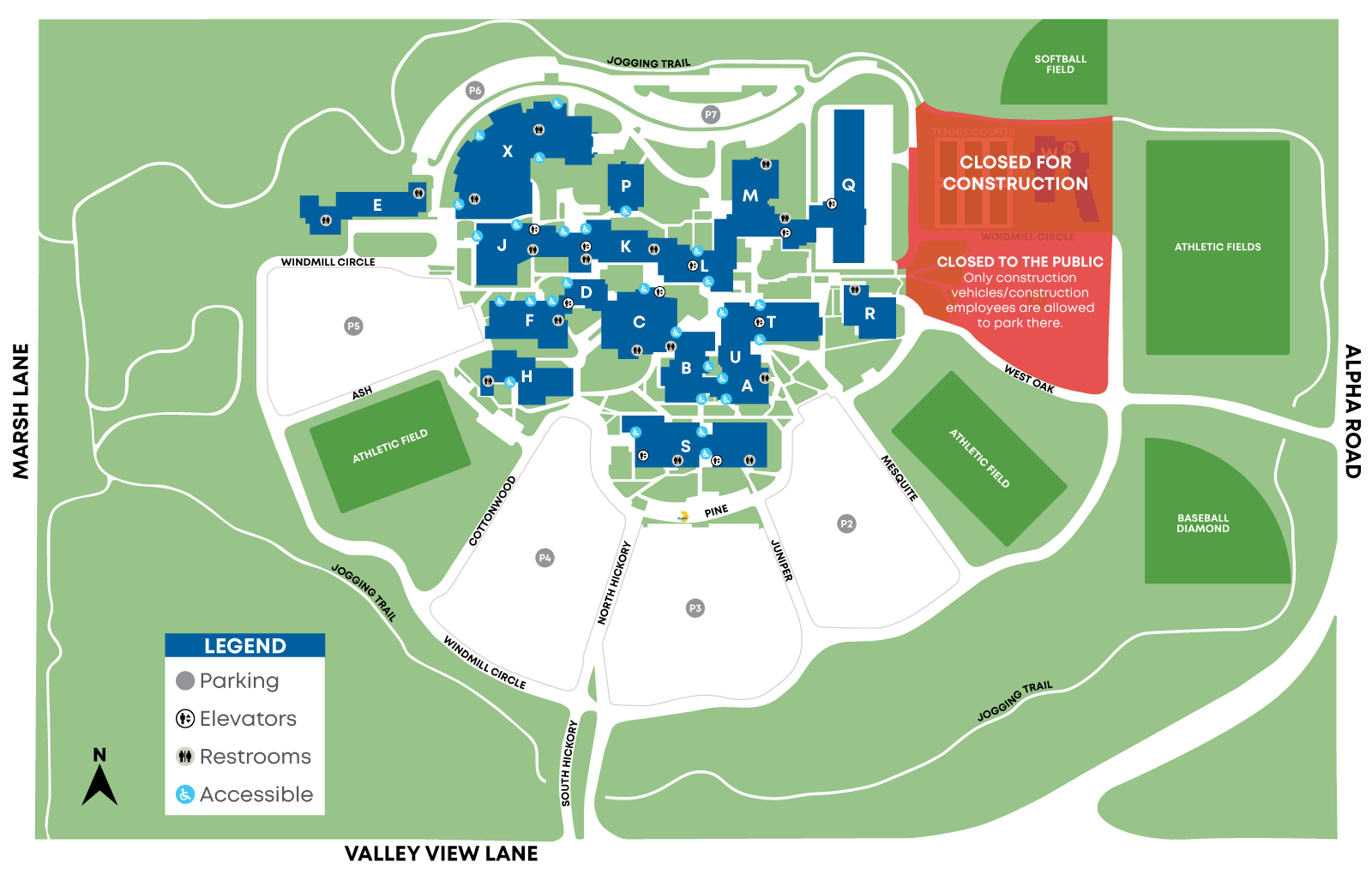 Map of Brookhaven Campus