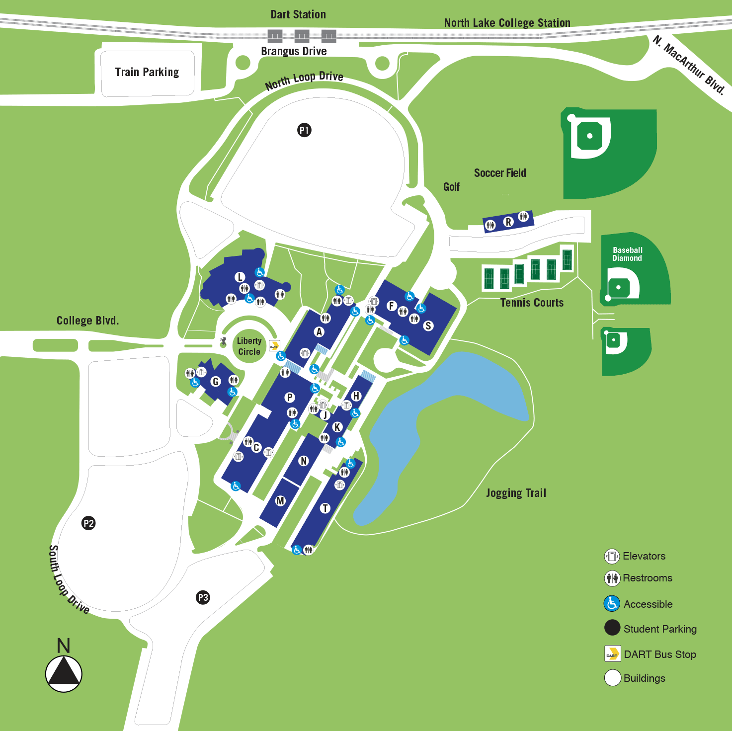 Map of North Lake Campus