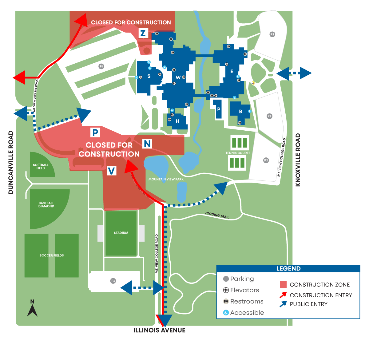Map of Mountain View Campus