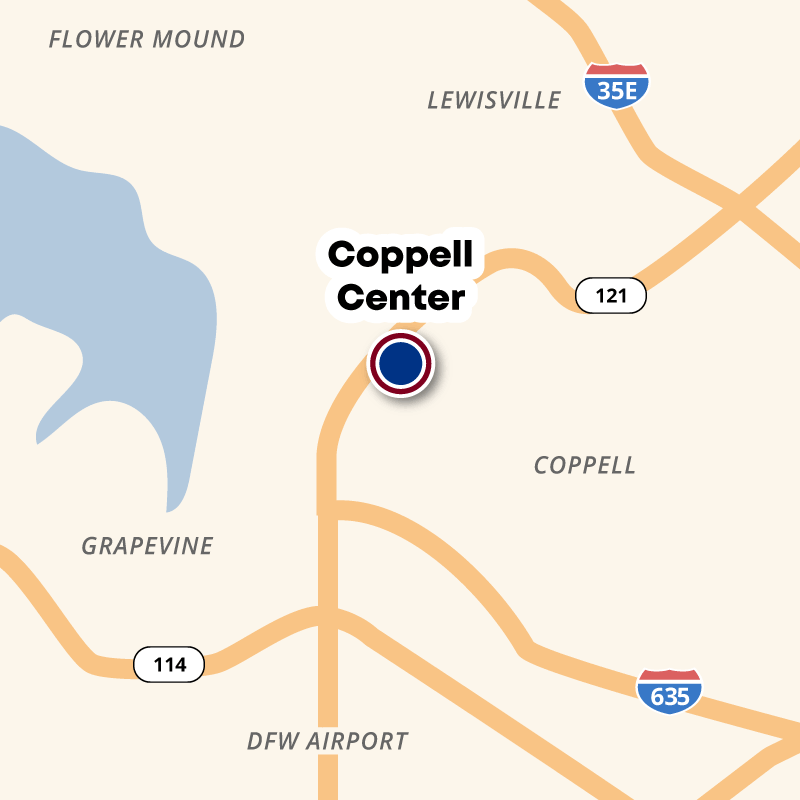 Coppell Center is in Coppell on S. Royal Lane