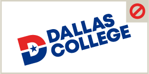 Dallas College Logo that is rotated but not recommended to use this way