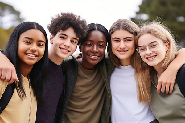 Photo of safe and happy students