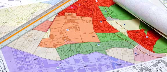 A map showing different economic zones