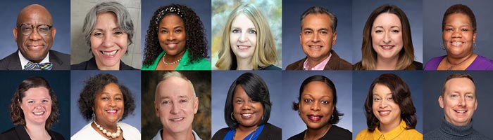A collage of headshots from Dallas College counselors