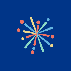 Illustration of colorful starbust