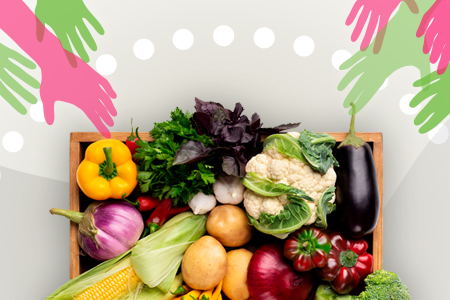 fresh vegetables are spread across a table