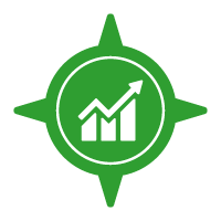 A green Business, Hospitality and Global Trade icon