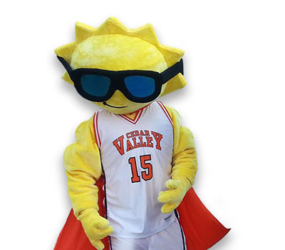 The Cedar Valley Suns Mascot
