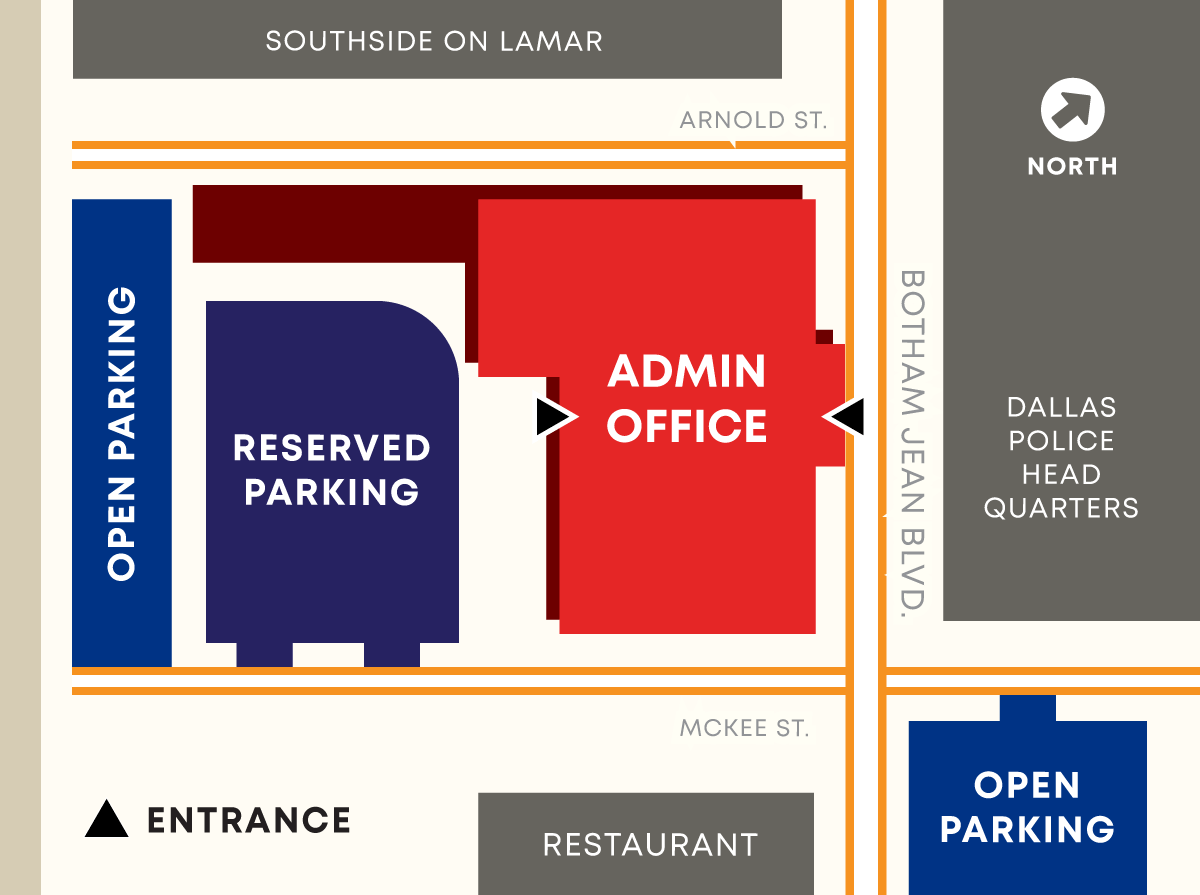 Graphic of Dallas College Admin Office Map