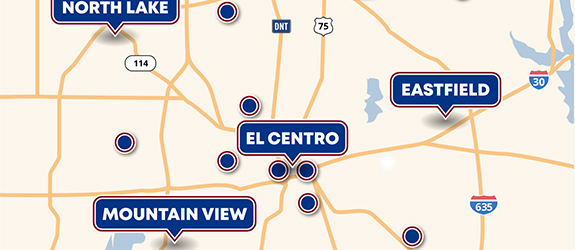 General Map of Dallas College Campuses and Centers