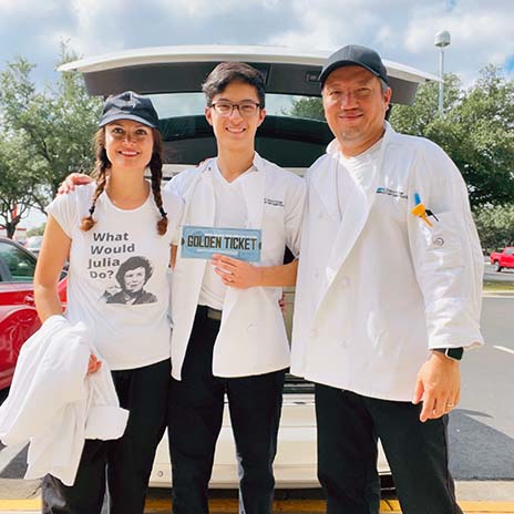 Preston Nguyen’s parents, who work in the culinary field, are his assistants for the World Food Championships competition. The family has enjoyed practicing together.