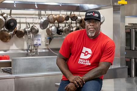 Jason Blackwell in professional kitchen