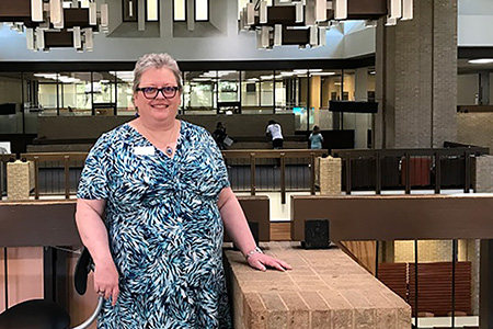 Paula Guidry on campus