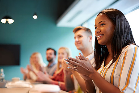 Students sitting at a table