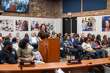 Cichez Dounley addresses Dallas College Board