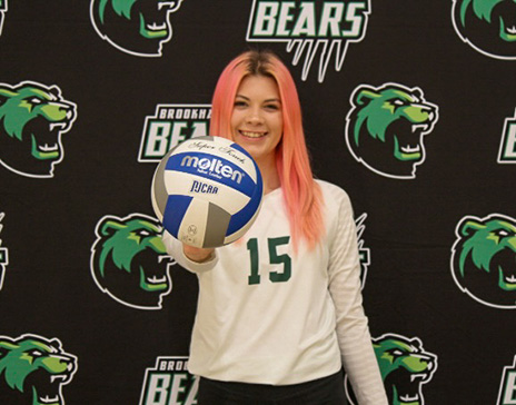 Remington McCarty with volleyball.