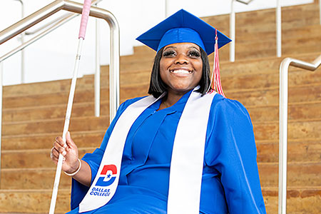 Ariana Dewberry poses for picture at Curtis Culwell Center