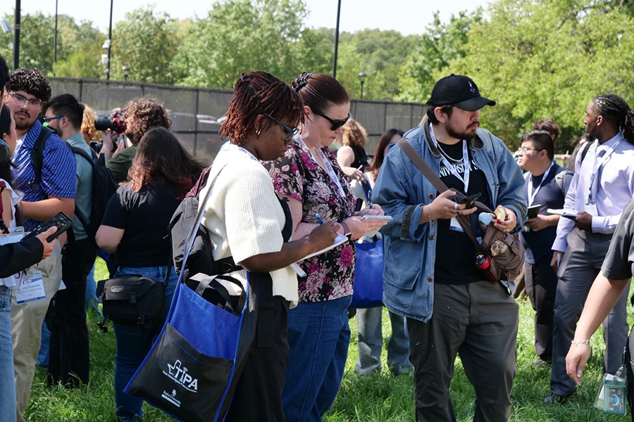 Dallas College students attending journalism event