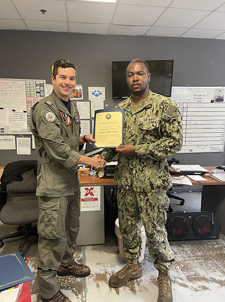 MarQuis Richardson at his re-enlistment