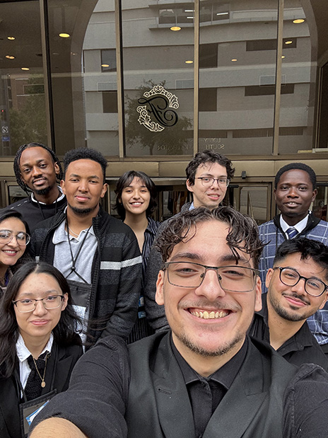 Andrew Prichard selfie with other Student Leadership Conference attendees.