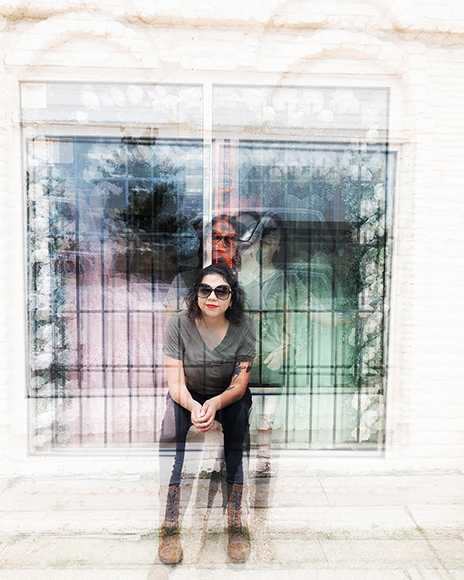 Artwork by Tina Medina of woman sitting in chair