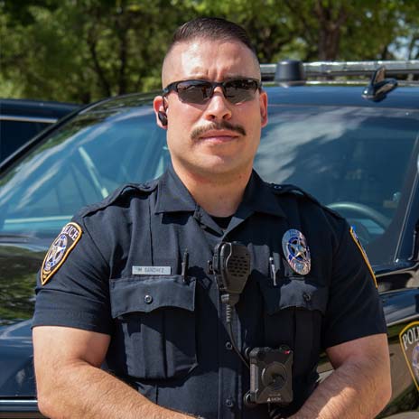 Serious police officer