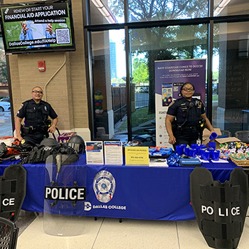 Police booth at event