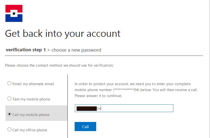 A screenshot of the SSPR website