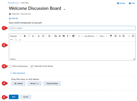This is a screenshot of a selected discussion board page.