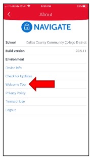 About screen. Under Environment section, select