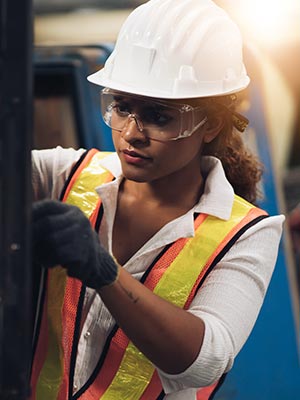 Female construction worker