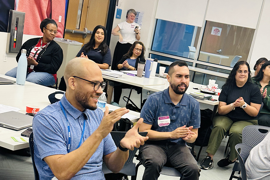 Case management cohort clapping
