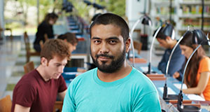 Student in a learning environment