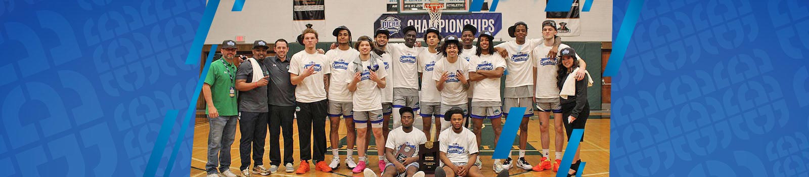 North Lake Blazers Men's Basketball Team pose for a photo after their 2024 championships