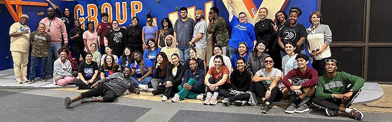 Student Ambassadors pose for a group photo