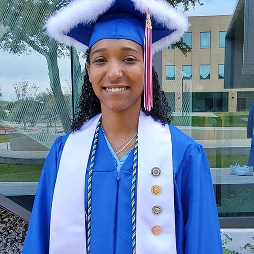 A STEM League student at graduation