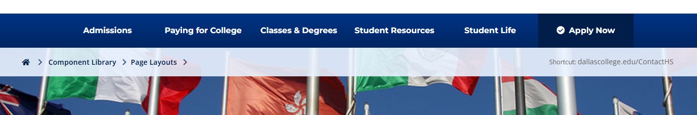 Screenshot showing short UL showing the a banner