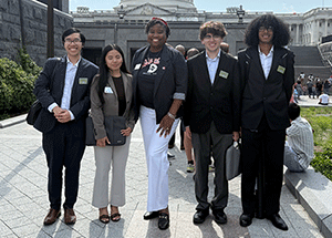 Khai Huynh, Mang Cin, Professor L. Taylor Starr, Chris Zuniga and Taylor Hill