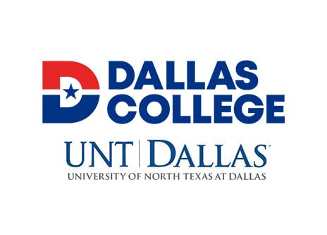 Dallas College, UNT-D logos
