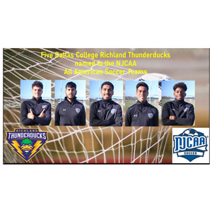 Decorative image for Five Dallas College Richland Men's Soccer players named NJCAA All-American