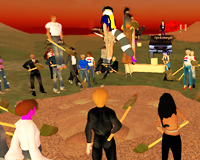 Illustration of the virtual groundbreaking ceremonies on DCCCD Island in 